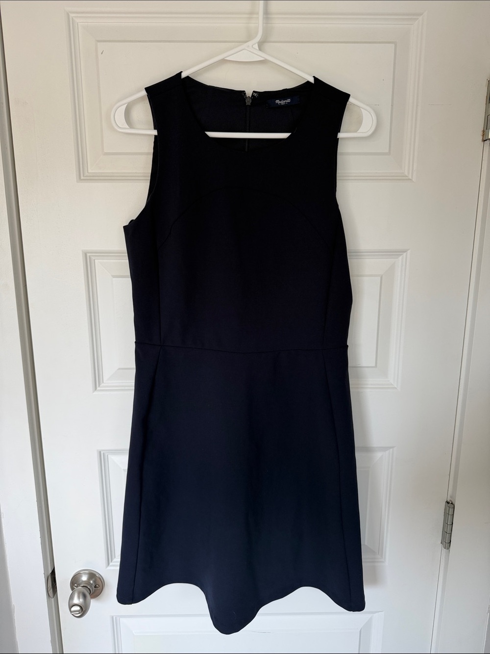 Madewell Black Sleeveless Fit-and-Flare Mini Dress